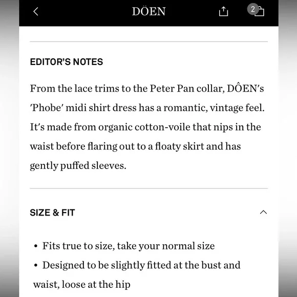 DÔEN Phoebe dress, NWOT, size small - Picture 8 of 15